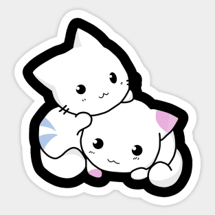 Two Cute Cats Sticker